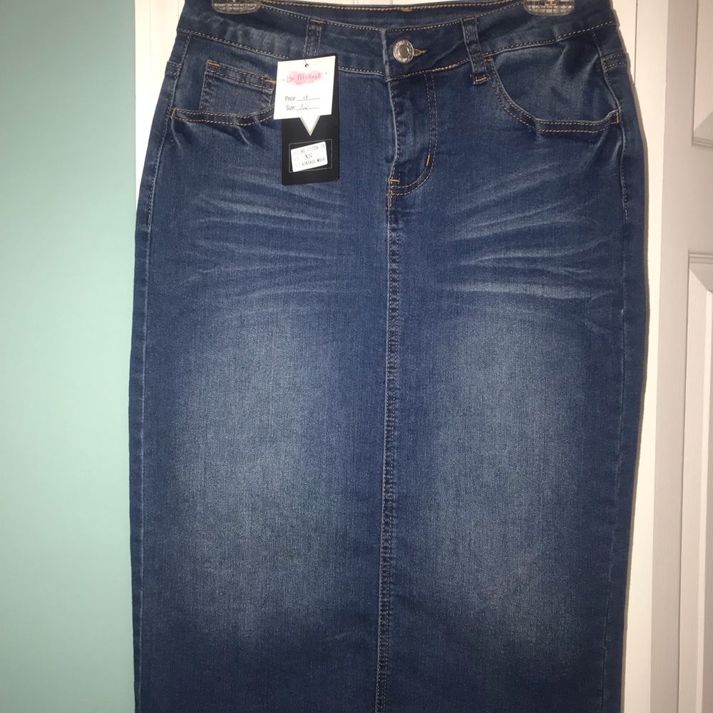 Vintage Wash Denim Skirt - SOLD